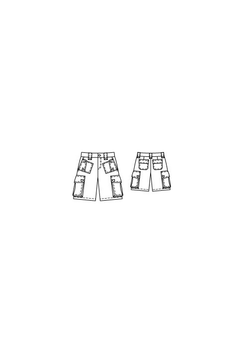 Pattern Bermuda shorts with briefcase pockets (Burda 4/2010, pattern number 131)