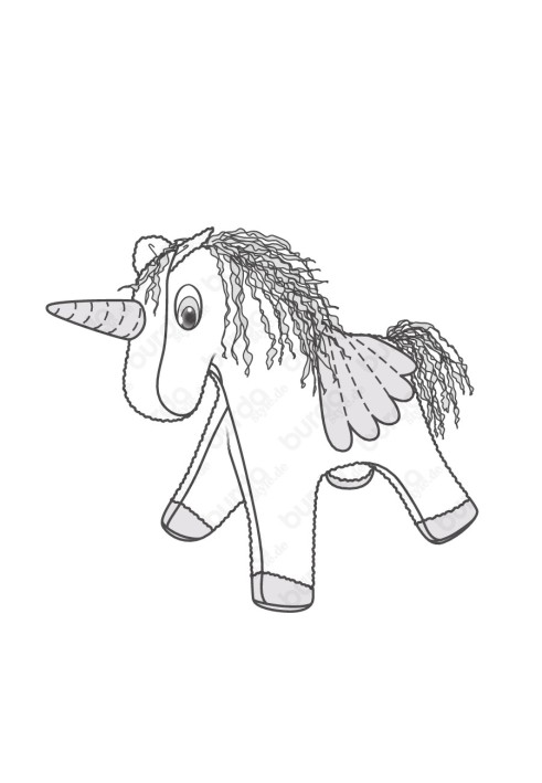Pattern Soft toy "Unicorn" (Burda 2/2017, pattern number 6495 B)