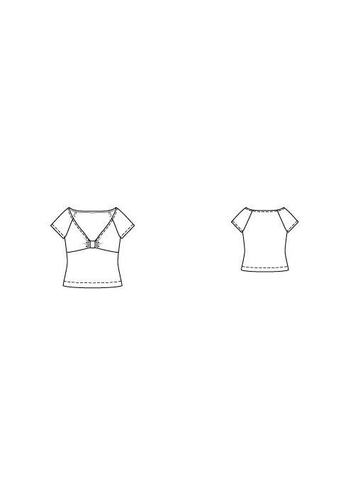 Pattern Raglan pullover with short sleeves (Burda 2/2010, pattern number 122 A)
