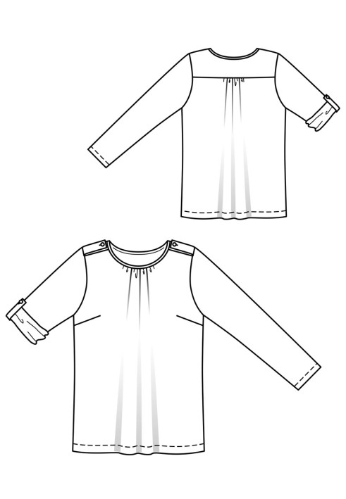 Pattern Straight-cut pullover with shoulder straps (Burda 2/2019, pattern number 125)