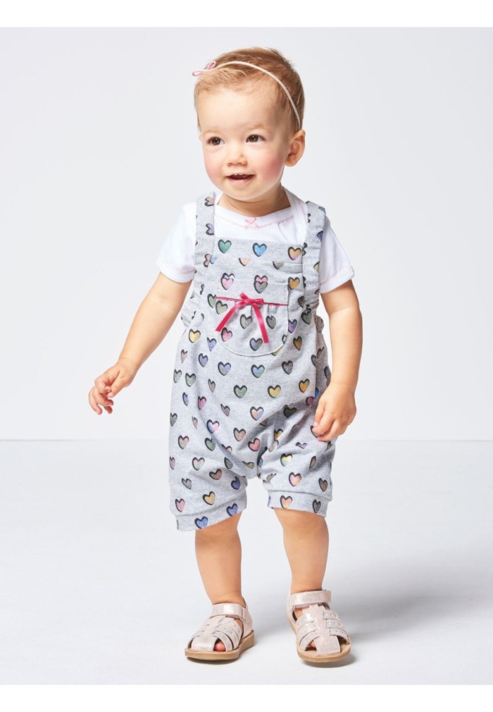 Pattern Semi-overalls short with chest pocket (Burda 1/2018, pattern number 9337 B)
