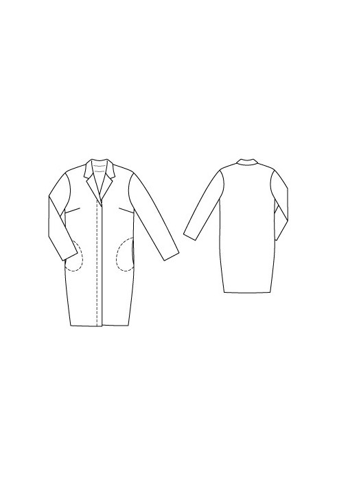 Pattern Dress-coat with a fitted cut (Burda 8/2012, pattern number 146)