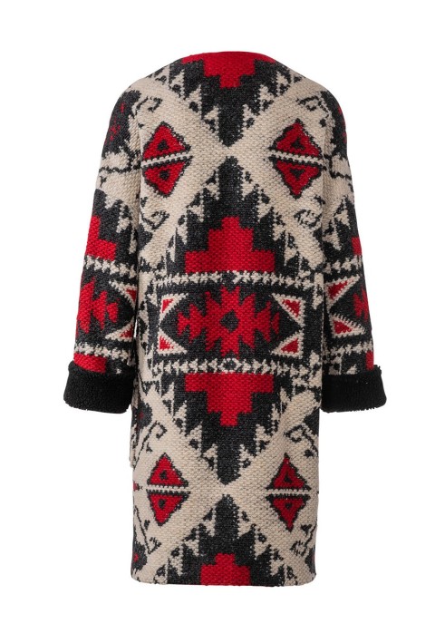 Pattern Wide-cut knitted fabric coat (Burda 2/2019, pattern no. 6249 A)
