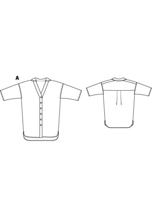 Pattern Straight-cut blouse (Burda 5/2015, pattern number 131 A)