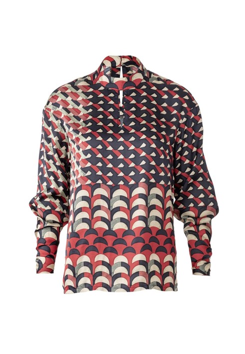 Pattern Blouse of a straight silhouette with a drop neckline (Burda 9/2019, pattern number 106 A)