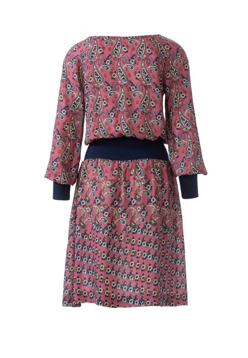Pattern Dress with a wide knitted belt (Burda 2/2020, pattern number 6190 A)