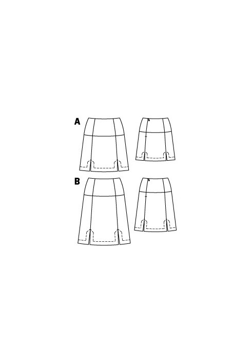 Pattern Leather miniskirt with cuts in the seams (Burda 9/2010, pattern number 106 A)