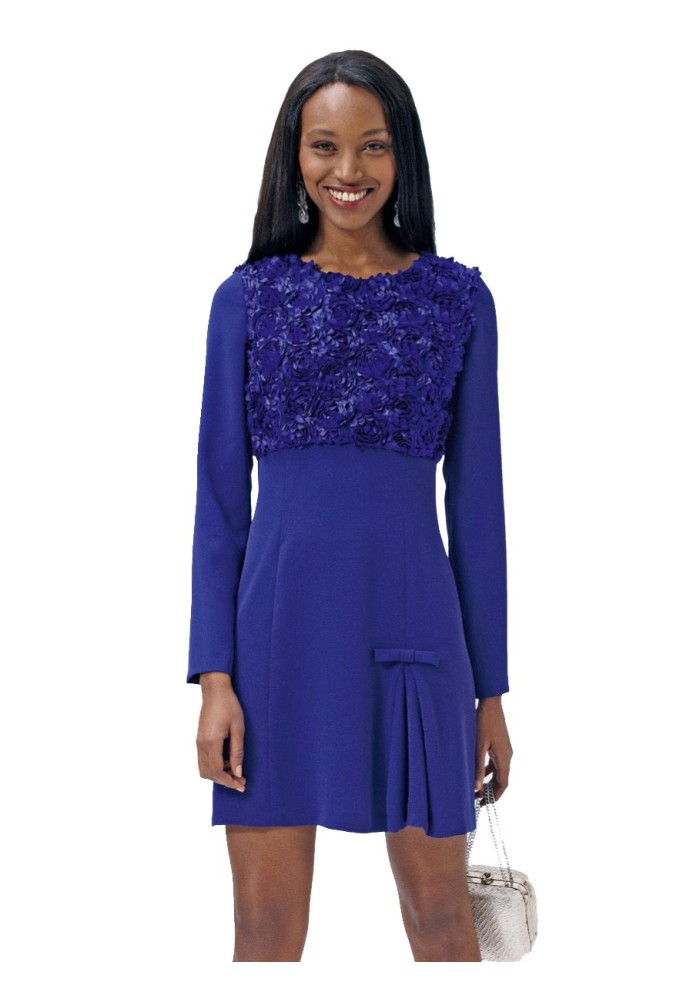 Pattern Empire dress with flared skirt (Burda 2/2015, pattern number 6720 A)