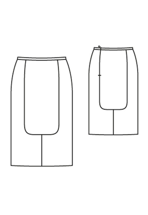 Pattern Narrow skirt (Burda 10/2015, pattern number 118 A)