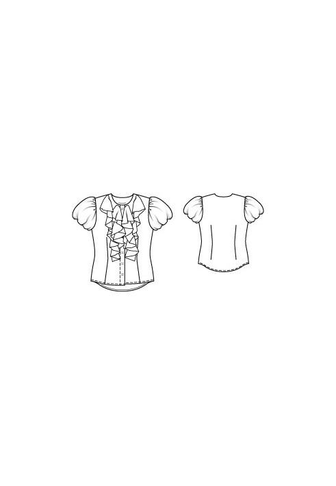Pattern Silk blouse with lush frills (Burda 8/2011, pattern number 107)