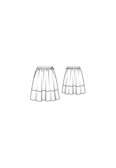 Pattern Skirt of a lush cut with pockets (Burda 6/2012, pattern number 115)