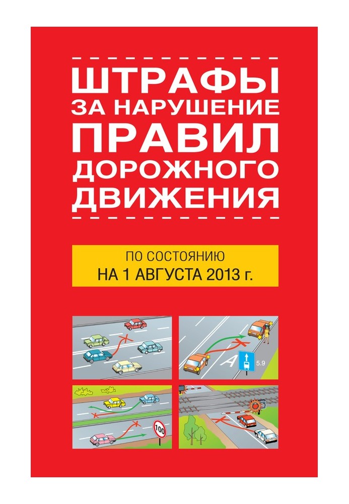 Книга Штрафи за порушення правил дорожнього руху станом на 01 серпня 2013 року