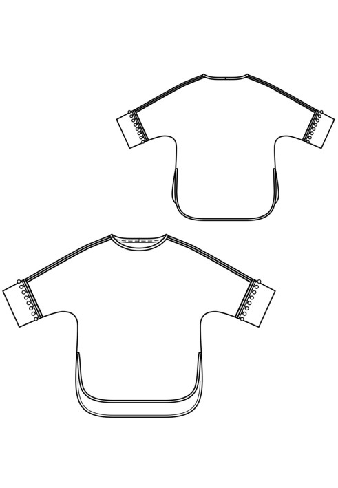 Pattern Wide blouse with solid sleeves (Burda 1/2018, pattern number 109)