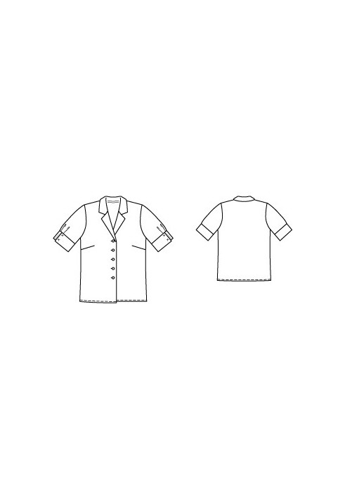 Pattern Blouse-shirt of straight cut with short sleeves (Burda 5/2012, pattern number 135)