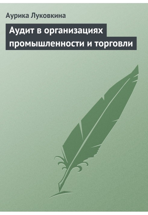 Книга Аудит в організаціях промисловості та торгівлі