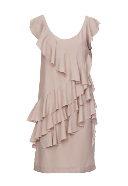 Pattern Dress of a simple cut with ruffles (Burda 8/2011, pattern number 105)