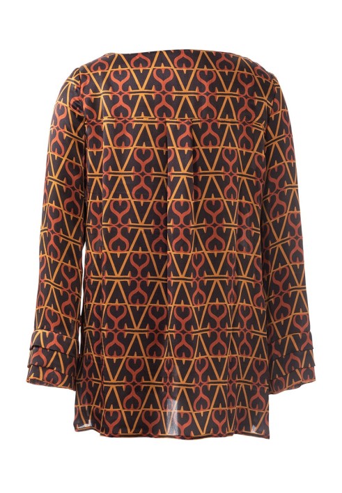 Pattern Blouse-shirt with pleats on the sleeves (Burda 2/2020, pattern number 6198 A)