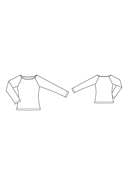 Pattern Pullover vest with raglan sleeves (Burda 2/2010, pattern number 112 A)