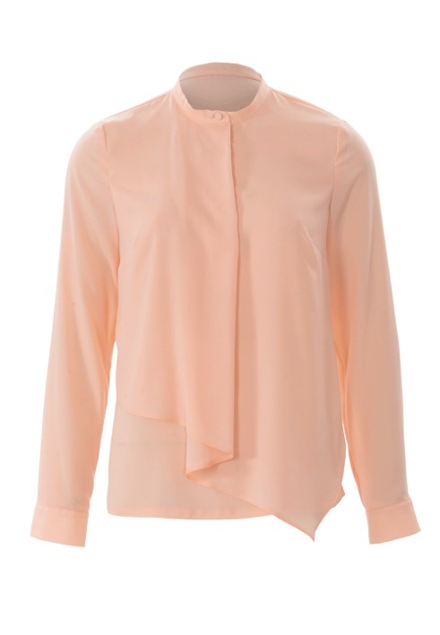 Pattern Polo-fastening blouse with two-layer pleat (Burda 2/2018, pattern no. 6374 B)