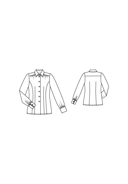 Pattern Blouse-shirt with a fitted cut (Burda 9/2012, pattern number 112)