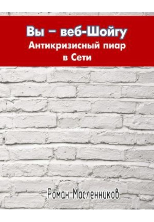 Книга Вы – веб-Шойгу. Антикризисный пиар в Сети