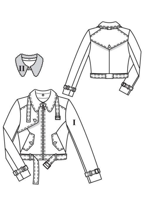 Pattern Short jacket with detachable collar (Burda 9/2017, pattern number 107)