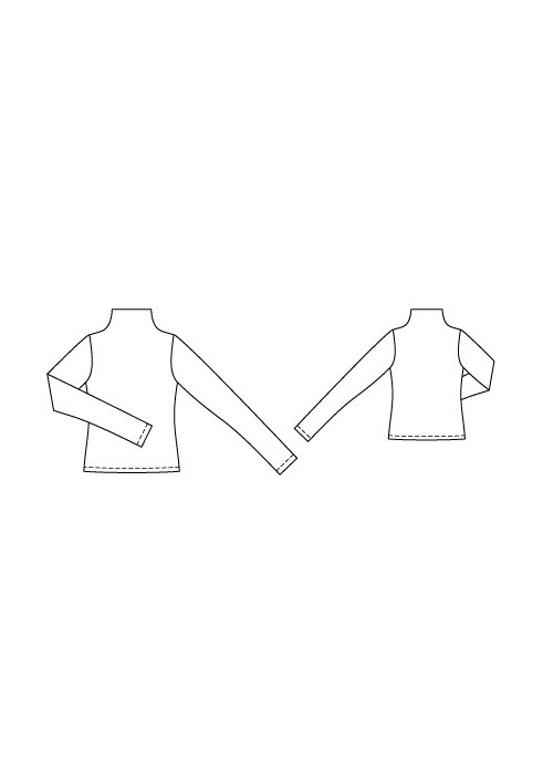 Pattern Pullover with solid stand-up collar (Burda 9/2010, pattern number 121 B)
