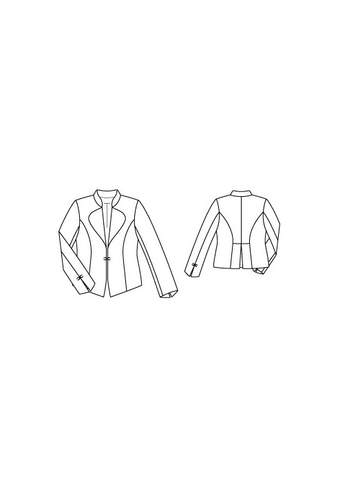 Yanker pattern of a fitted silhouette made of velvet (Burda 9/2011, pattern number 142)