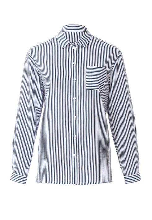 Pattern Shirt-cut blouse with stand-up collar (Burda 2/2019, pattern number 102 B)