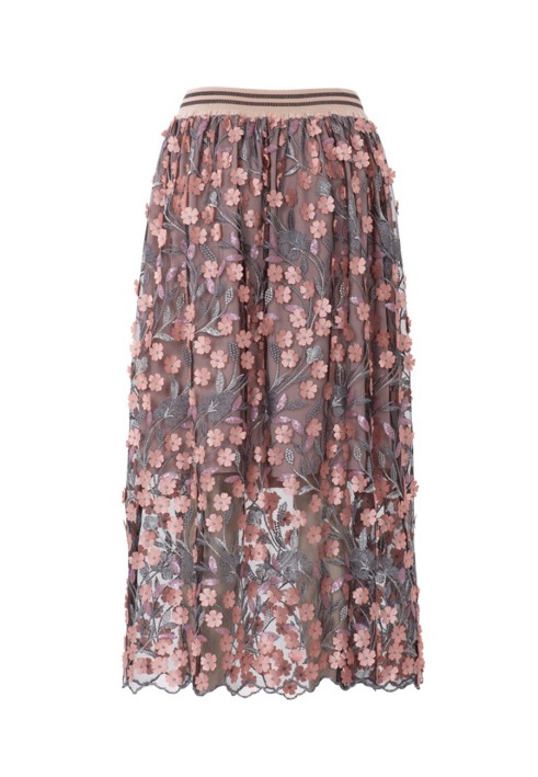 Pattern Midi skirt on a wide elastic belt (Burda 2/2018, pattern number 6357 A)