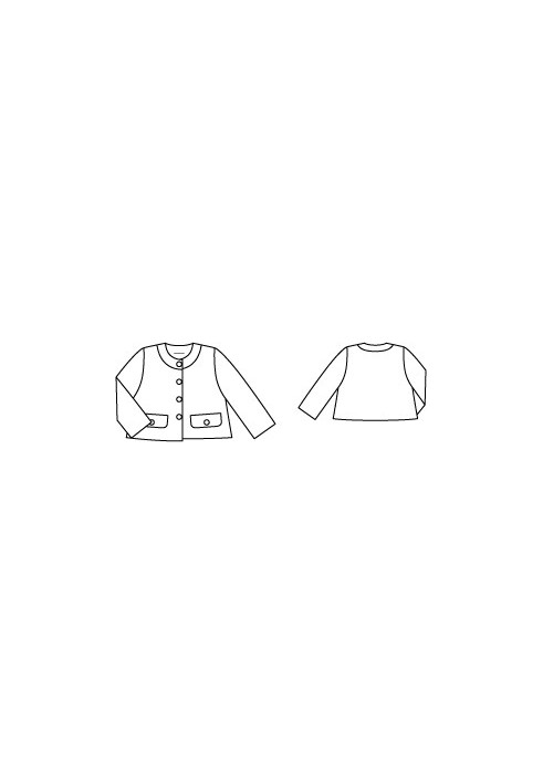 Pattern Jacket short with a round neckline (Burda 2/2012, pattern number 139)