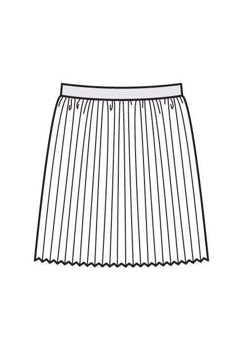 Pattern Pleated skirt (Burda 2/2013, pattern number 152)