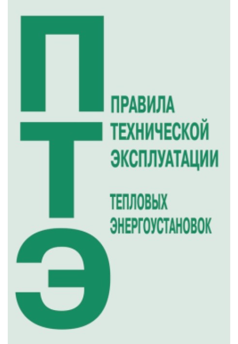 Book Rules for the technical operation of thermal power plants