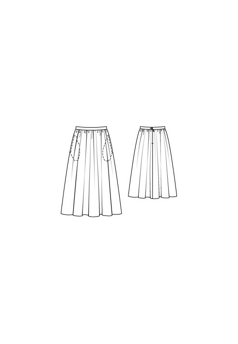 Pattern Woolen skirt with a lush cut (Burda 11/2010, pattern number 134)