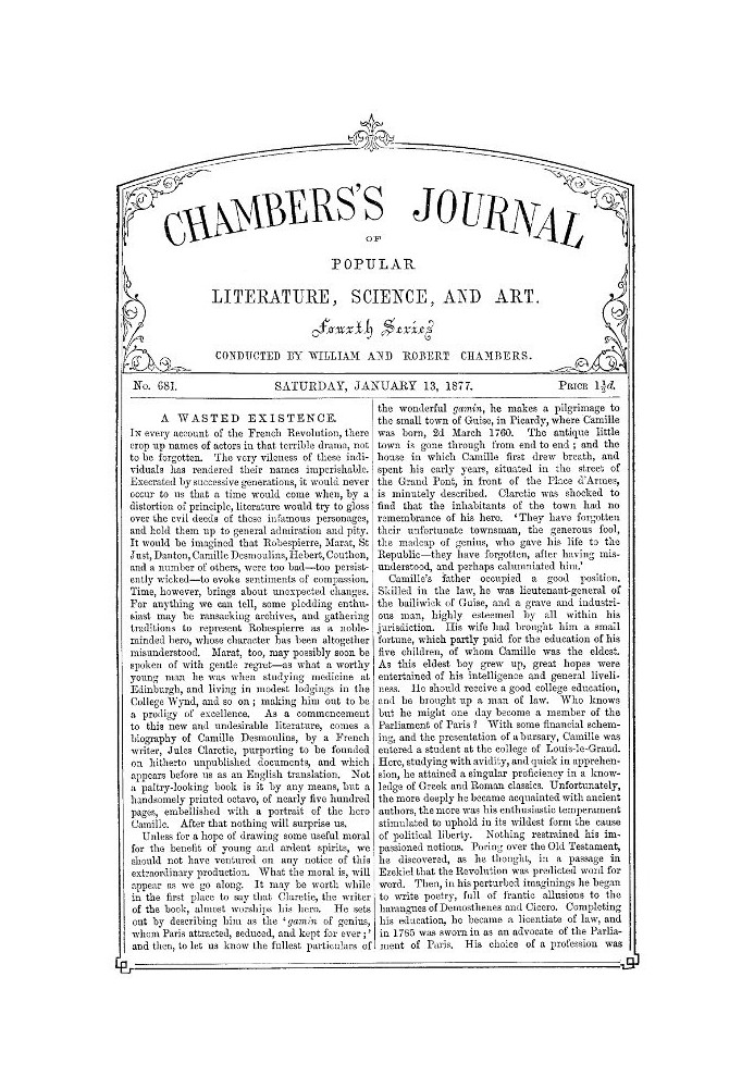 Book Chambers's Journal of Popular Literature, Science, and Art, No. 681 January 13, 1877