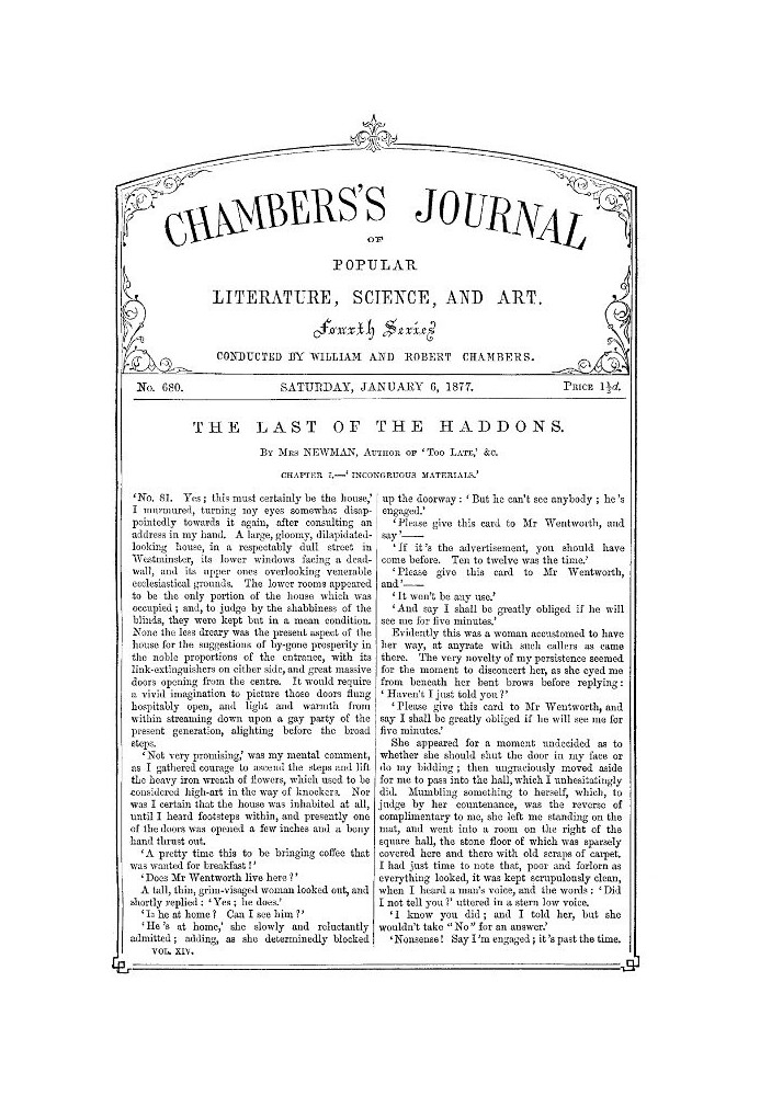 Book Chambers's Journal of Popular Literature, Science, and Art, No. 680 January 6, 1877