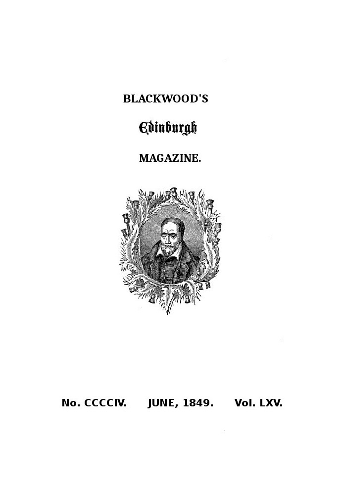 Книга Журнал Blackwood's Edinburgh Magazine, № 404, июнь 1849 г.