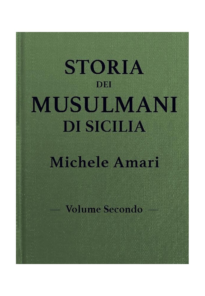 Book History of the Muslims of Sicily, vol. II