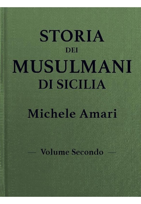 Book History of the Muslims of Sicily, vol. II