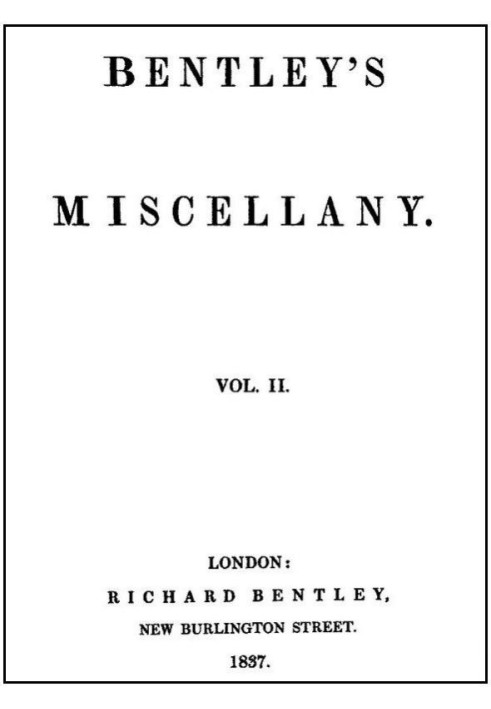 Book Bentley's Miscellany, Volume II