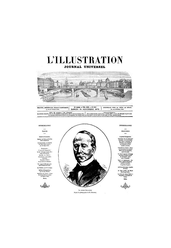 Книга L'Illustration, № 1603, 15 ноября 1873 г.