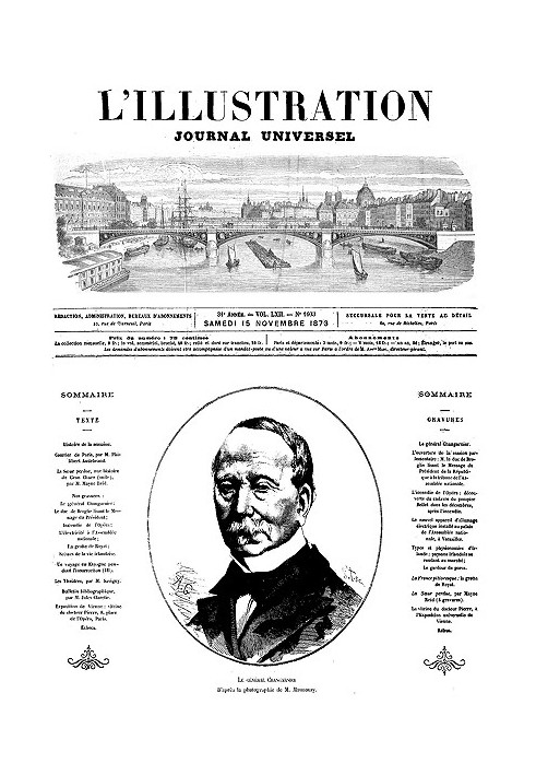 Книга L'Illustration, № 1603, 15 ноября 1873 г.