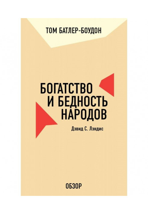 Book Riches and poverty of people. David С. Лэндис (review)