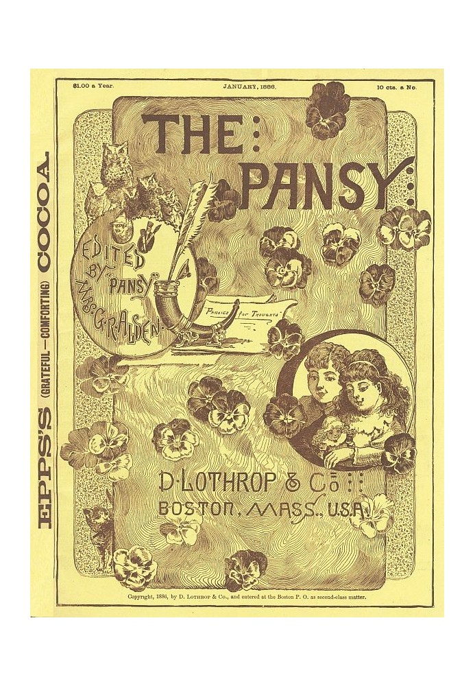 Book The Pansy Magazine, January 1886