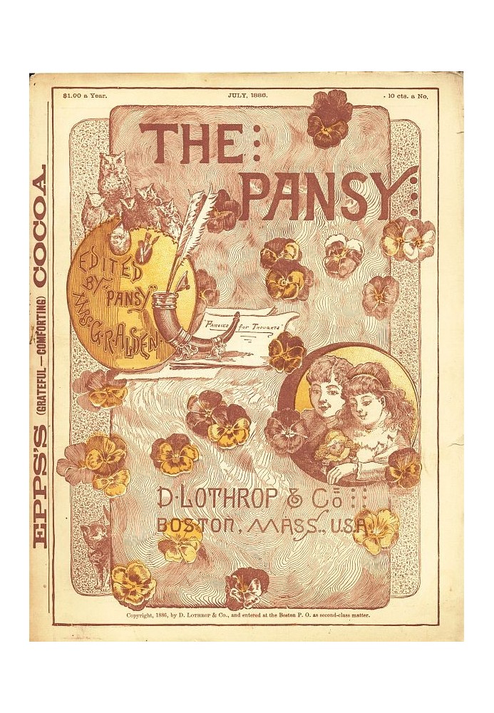 Book The Pansy Magazine, July 1886