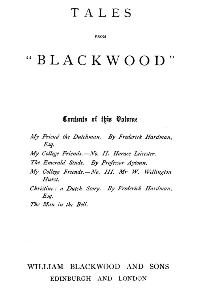 Book Tales from "Blackwood," Volume 6