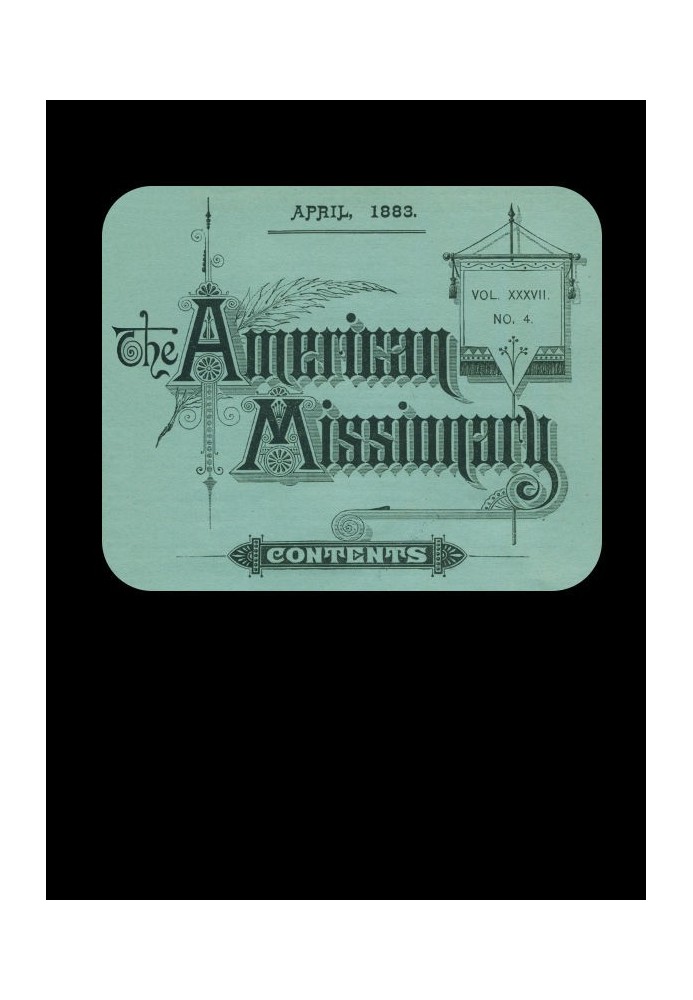 Book The American Missionary — Volume 37, No. 4, April, 1883