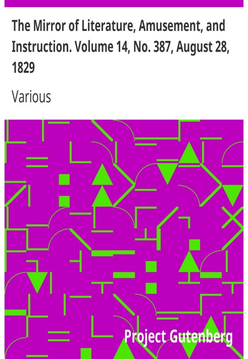 Книга Дзеркало літератури, розваг і навчання. Том 14, № 387, 28 серпня 1829 р