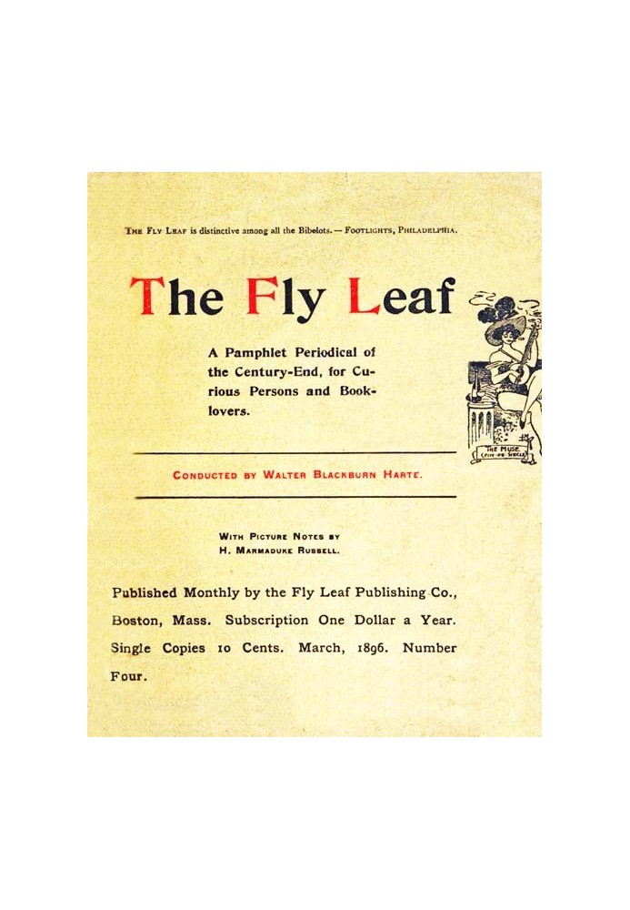 Book The Fly Leaf, No. 4, Vol. 1, March 1896