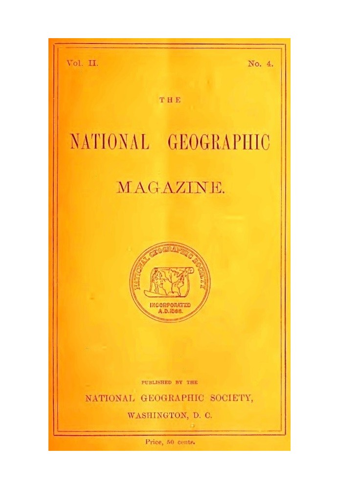 Book The National Geographic Magazine, Vol. II., No. 4, August, 1890
